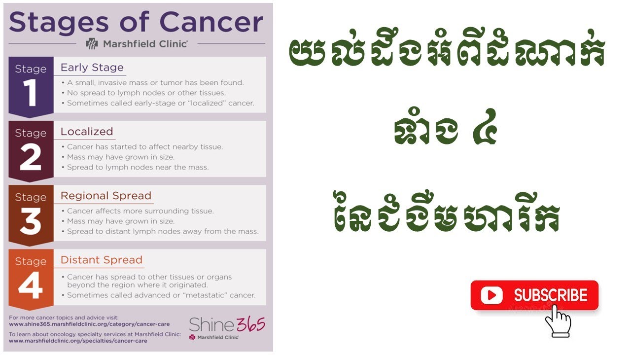 ដំណាក់កាលទាំង ៤នៃជំងឺមហារីក 4 stages of Cancer | Dr. Choung Savoeun Ep5. #CancerStages