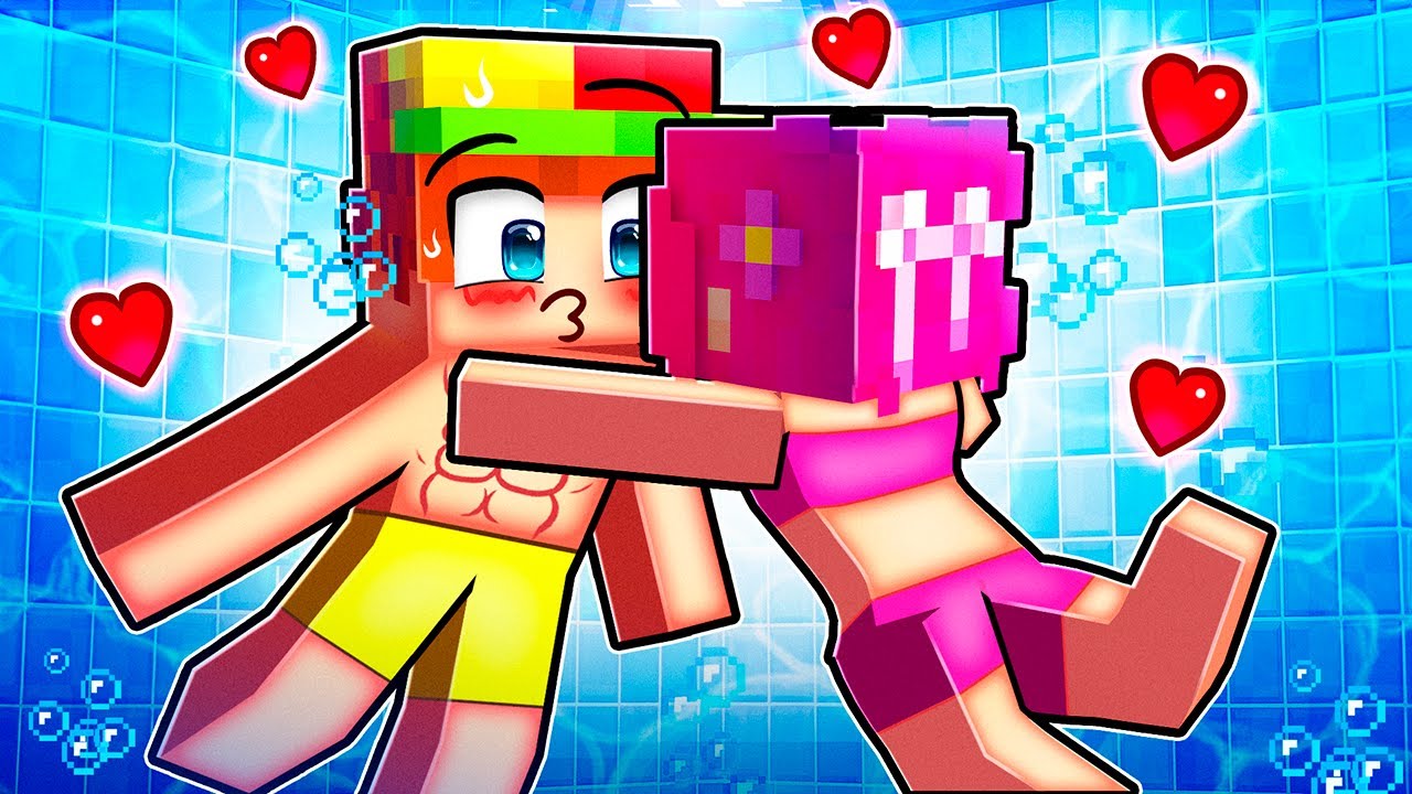 Я ПОЦЕЛУИЛА СВОЮ ЛЮБОВЬ НА ВЕЧЕРИНКЕ У БАССЕЙНА В Minecraft!