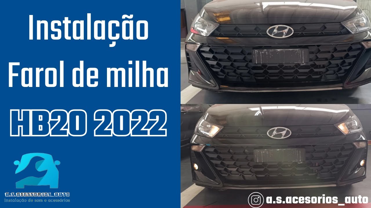instalação de farol de milha no HB20 2022 .