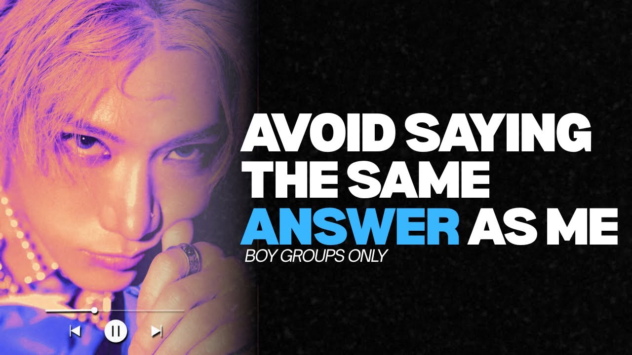 AVOID SAYING THE SAME ANSWER AS ME! | KBGZONE (KPOP GAMES)