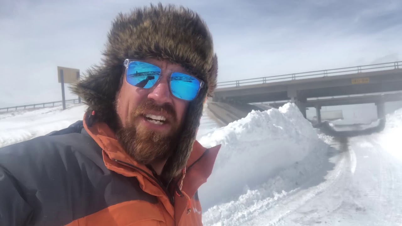 MONSTER SNOW drifts with blizzard aftermath in southeast Wyoming
