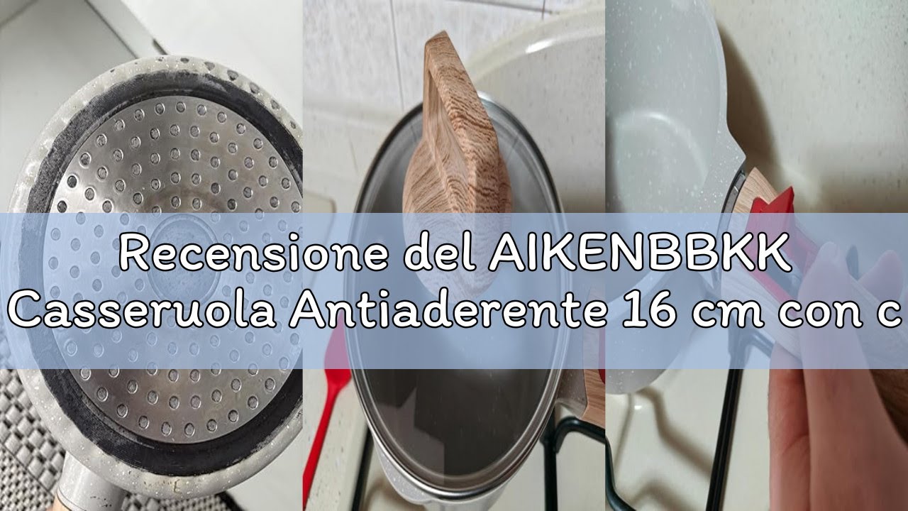 Recensione del AIKENBBKK Casseruola Antiaderente 16 cm con coperchio, 1,5L pentolino con manico rimo