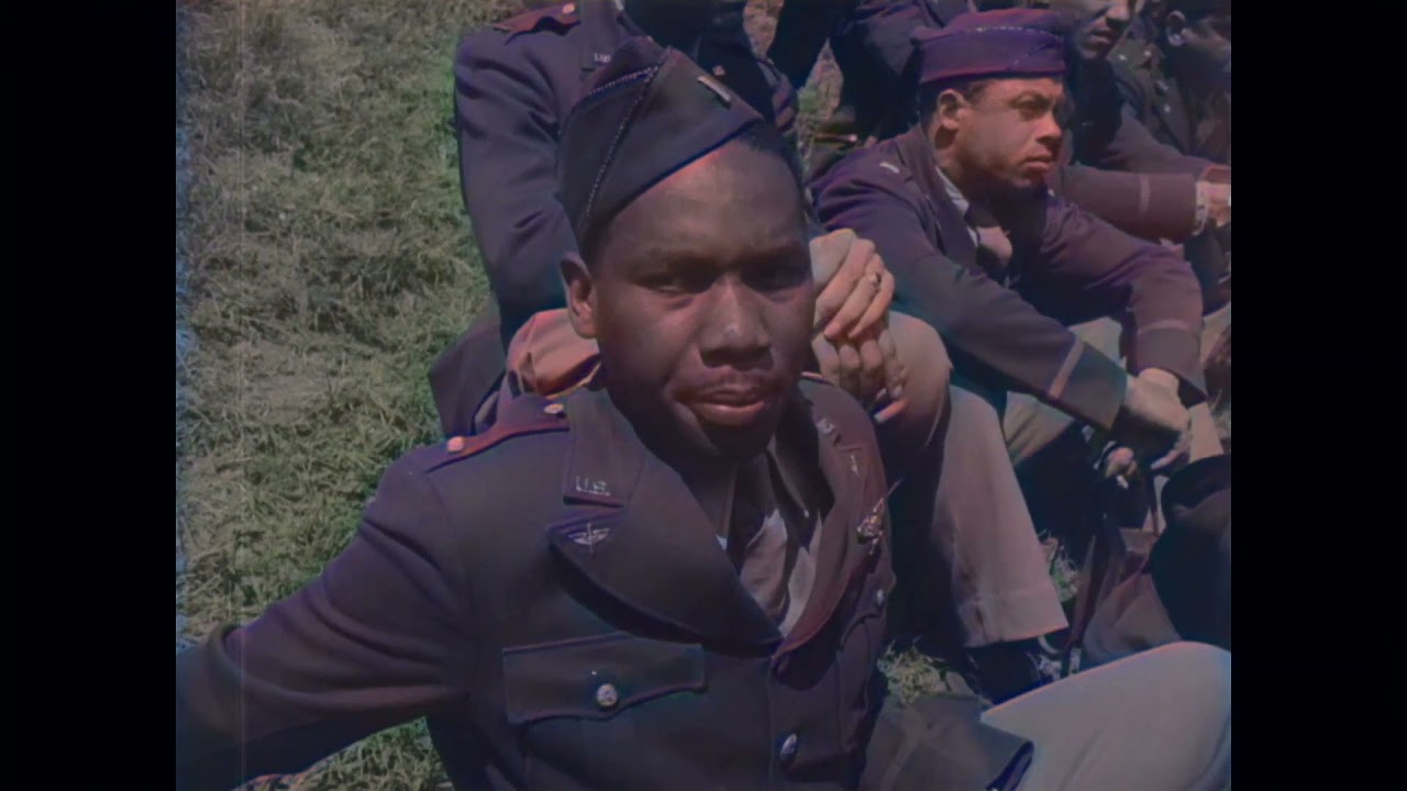 General Eaker Inspects the 99th Squadron, April 1944