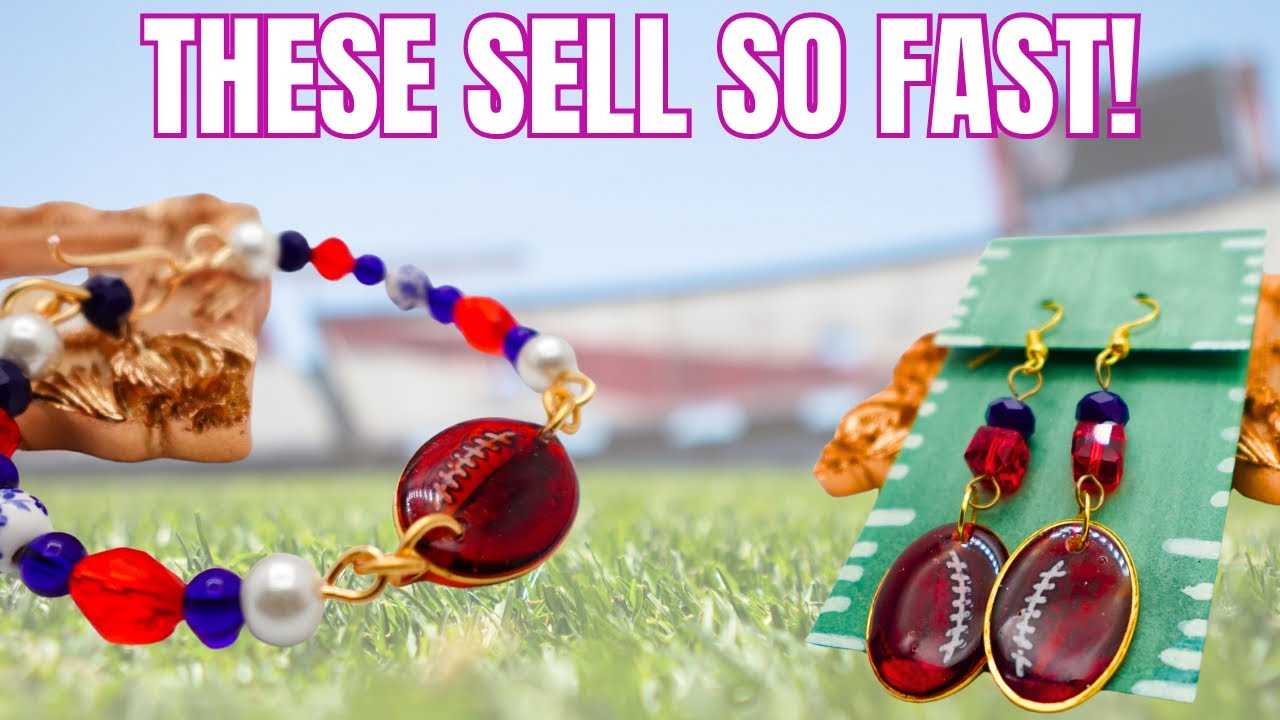 How I Make Sports Jewelry FAST and EASY! - Great for local sports teams and school sports clubs!