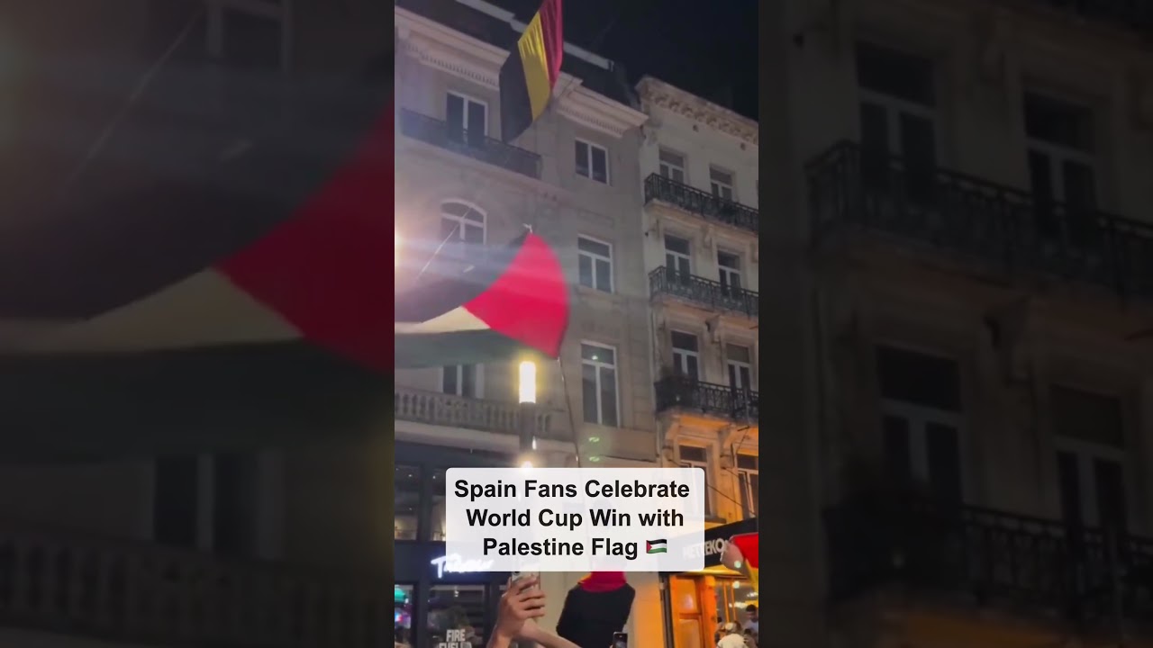#palestine  Flags Seen Among Fans During Spain's World Cup Celebrations #fifaworldcup2026 #yamal