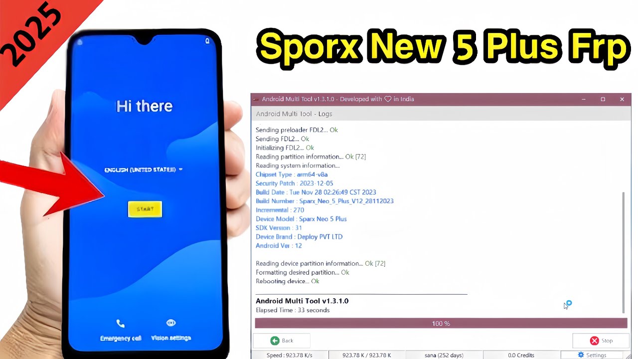 Sparx Neo 5 Plus Frp Bypass / Google Bypass YouTube Update Fix 2025