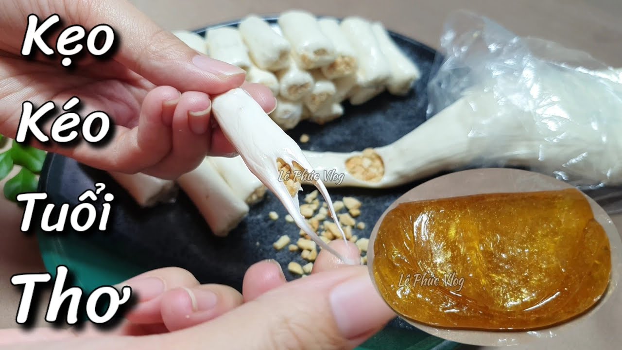 Kẹo Kéo Đậu Phộng✅Cách Làm Kẹo Từ Đường Cát Trắng Dễ Làm,Càng Kéo,Càng Trắng,Thơm Ngon|Lê Phúc