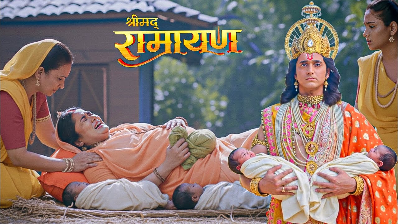 जब सीता माता ने लव-कुश को जन्म दिया, श्रीराम पहुँच गए अपने पुत्रों से मिलने || Shrimad Ramayan