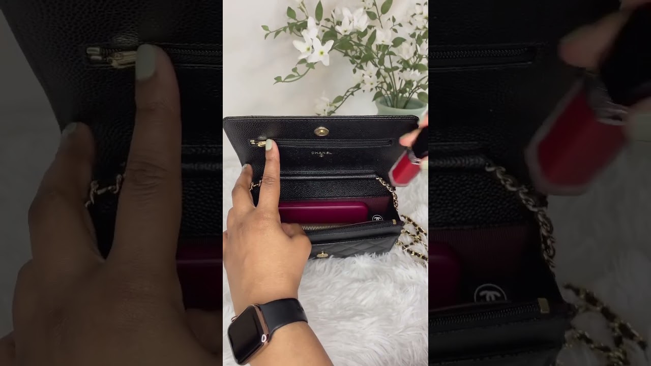 What&rsquo;s In My Bag - Chanel Classic Wallet On Chain 👜💕 #chanel #chanelwoc #shorts #luxury #luxurybag