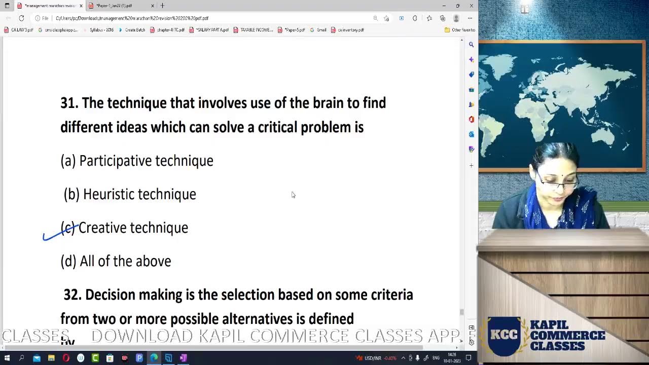CMA Foundation paper 1 Management marathon mcqs