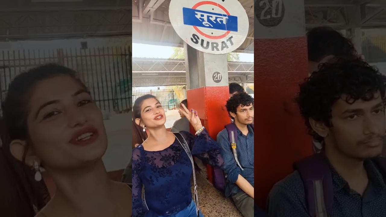 Reached Surat 😂🚉 | Fun Moments at Surat Railway Station | Travel Vlog with Desi Twist 2026