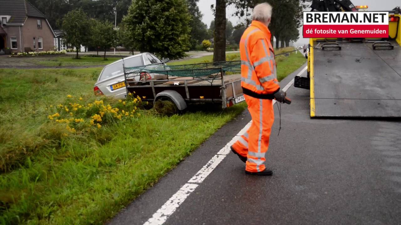 03-08-2016 Ongeval op Nieuwe Weg N759 Genemuiden