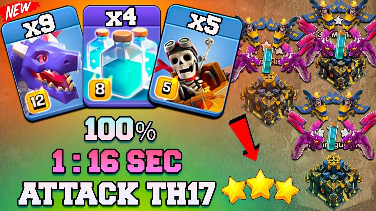 Double Dragon Combo With Clone Spell !! Best Th17 Attack Strategy 2025 CLASH OF CLANS