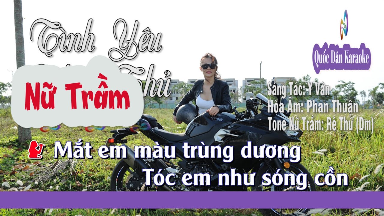 Karaoke Tình Yêu Thủy Thủ | Twist | Tone Nữ Trầm (Dm) | Quốc Dân Karaoke