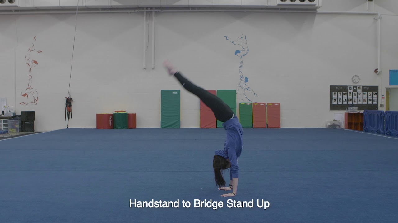 Handstand to bridge stand up