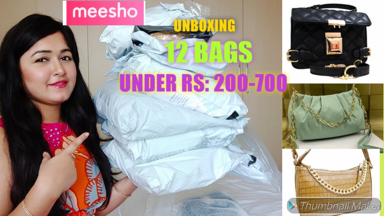 Meesho 12 Best Quality Bags Haul Start Rs:212/ Sling Bag, Hand Bag , Clutch Haul 