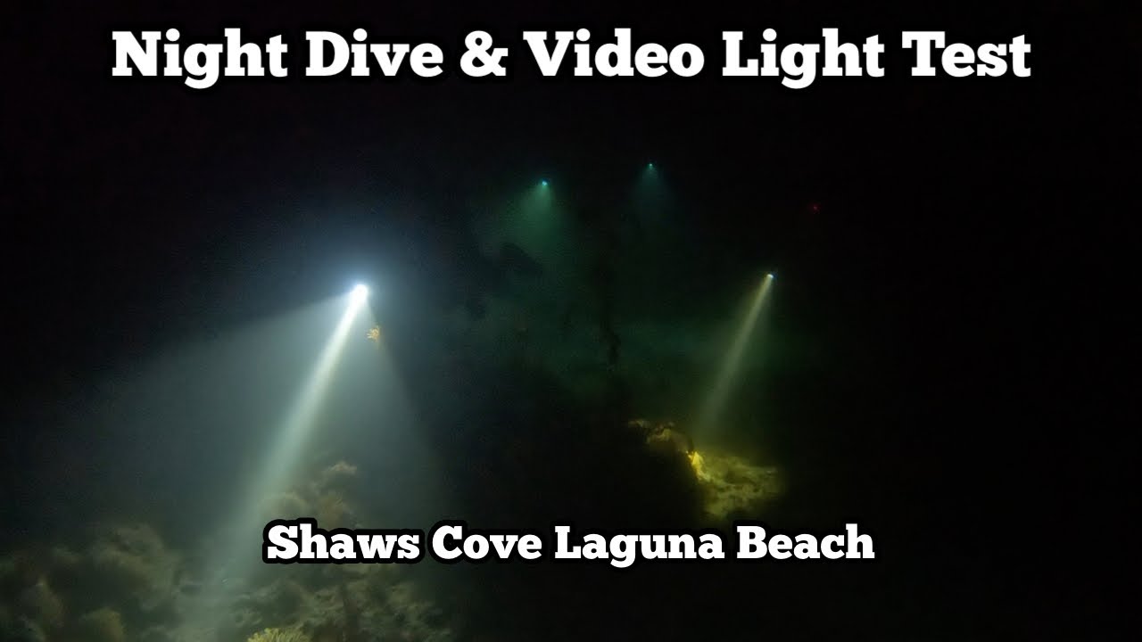 Night Dive At Shaws Cove Laguna Beach | New Video Lights | Scuba Diving vLog Dec 2nd 2021