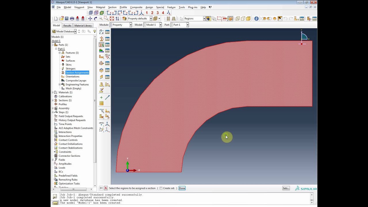 FEA - Abaqus - Curved beam tutorial
