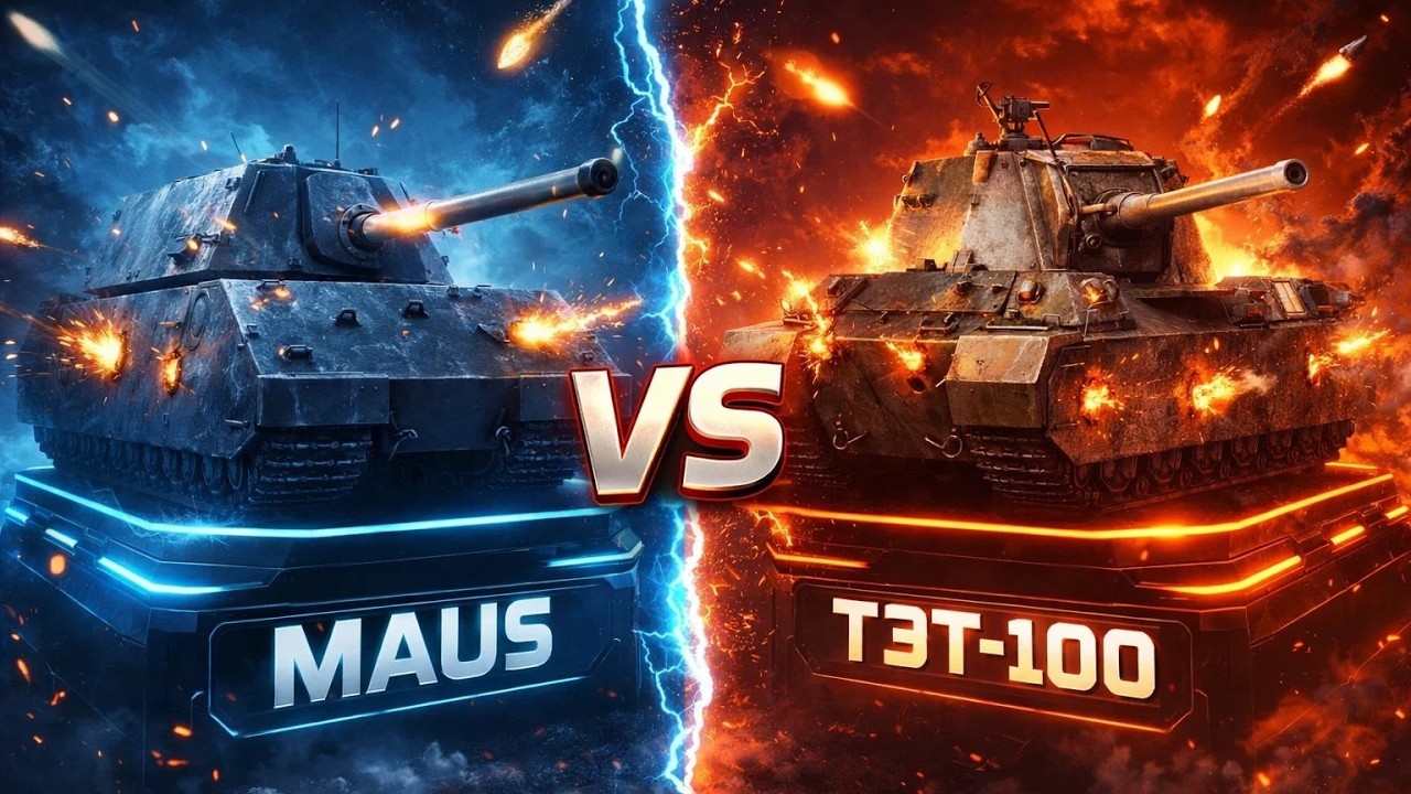 ТЭТ-100 vs MAUS — БИТВА СВЕРХТЯЖЕЙ