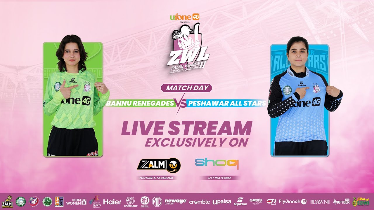 Live l 10th Match l Banu RenegadesVs All Star l Zalmi Women League Season 2 Ufone 4G l Zalmi TV