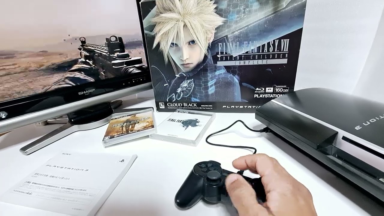 Sony Playstation 3 Final Fantasy Advent children Cloud black CECH Q00 !!