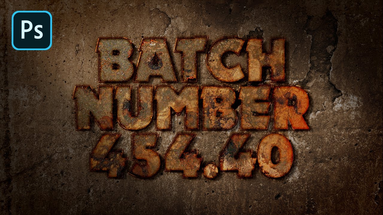 How to create RUSTY METAL TEXT effect in photoshop | Urdu/Hindi