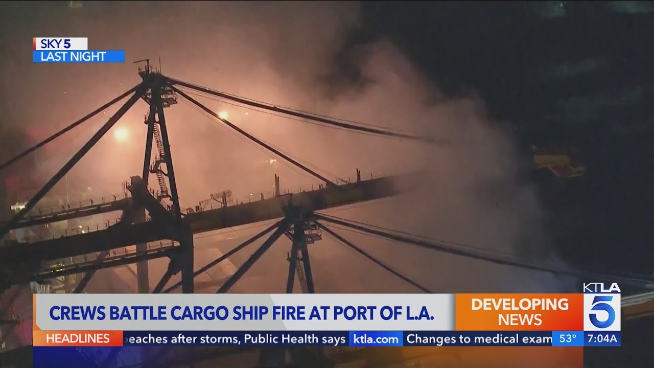 Shelter-in-place order lifted for communities near hazardous container ship fire&nbsp;in Port of Los Ange