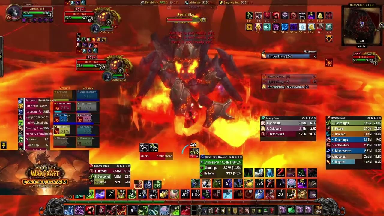 Dying Memories -Beth'tilac-Shannox-Lord Rhyolith-Alysrazor-Baleroc- Ragnaros 10 HC - DK Tank Pov