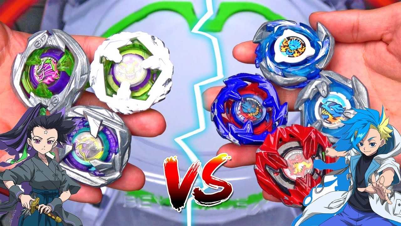 ALL SAMURAI BEYS vs ALL DRAN BEYS Tenka vs Jaxon Beyblade X Battle