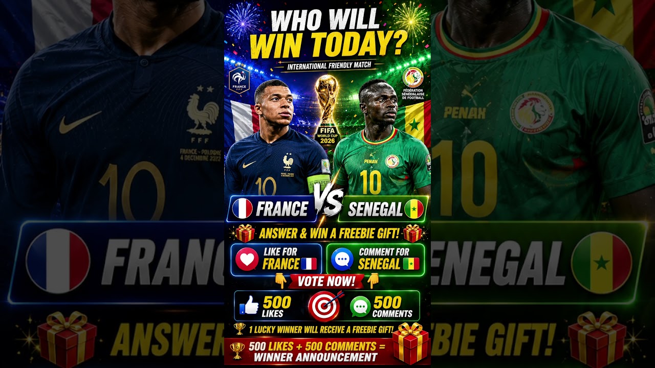 France vs Senegal | Who Will Win Today?| #shorts #fifaworldcup2026 #france #senegal #fifa #football