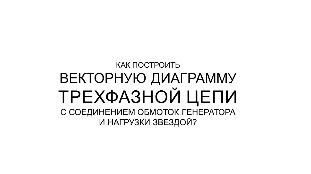 ВЕКТОРНАЯ ДИАГРАММА ТРЕХФАЗНОЙ ЦЕПИ при соединении обмоток звездой