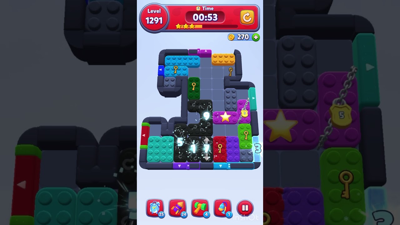 Color Block Jam Level 1291 &ndash; Full Puzzle Solution (No Boosters)