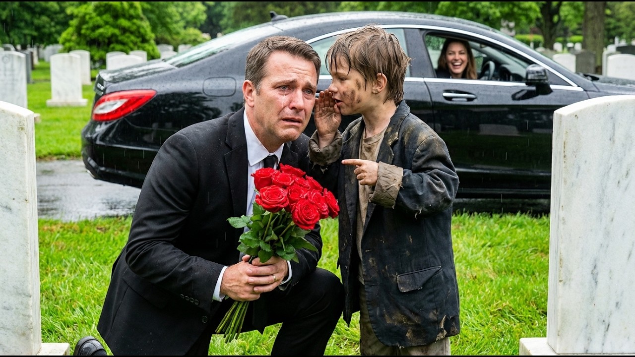 Chłopiec z ulicy szepnął do milionera na cmentarzu: „Twoja żona nie umarła, ona ma niedobór tlenu”.