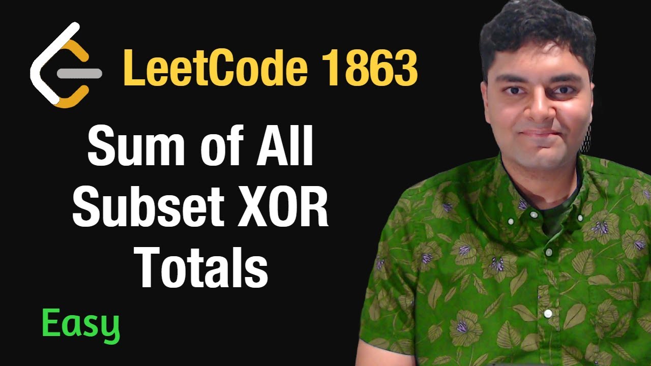 Sum of All Subsets XOR Total - Leetcode 1863 - Python