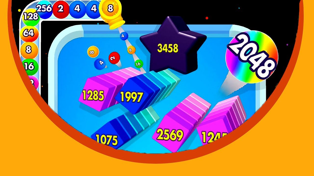 Bounce Merge 2048 - Bounce and Collect Ball 2048 - Satisfying ASMR Math Gameplay