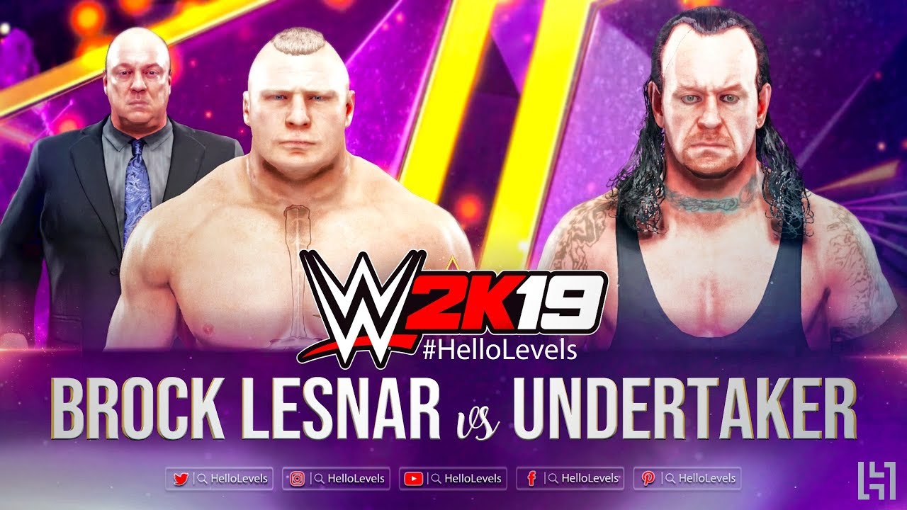 WWE 2K19 Brock Lesnar vs Undertaker WrestelMania 34 Match | WWE 2K19 Gameplay Match