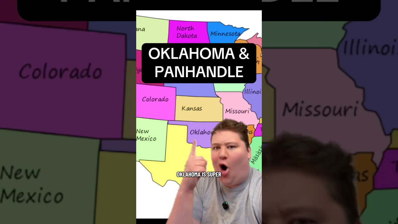 Историческая карта Оклахомы и Панхэндла #история #исторический #сша #америка #оклахома #карта #те...