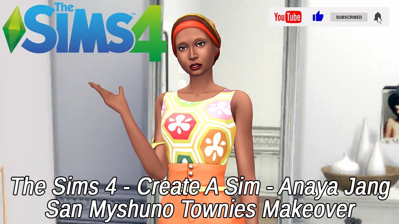The Sims 4 - Create A Sim - Anaya Jang - San Myshuno Townies Makeover
