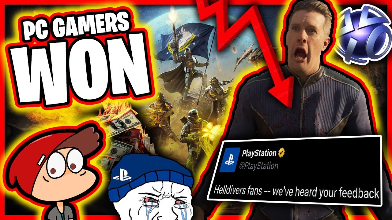 Sony BENDS THE KNEE To PC Gamers Over HellDivers 2 DRAMA! PS5 Fanboys Petition To Stop More PC Ports