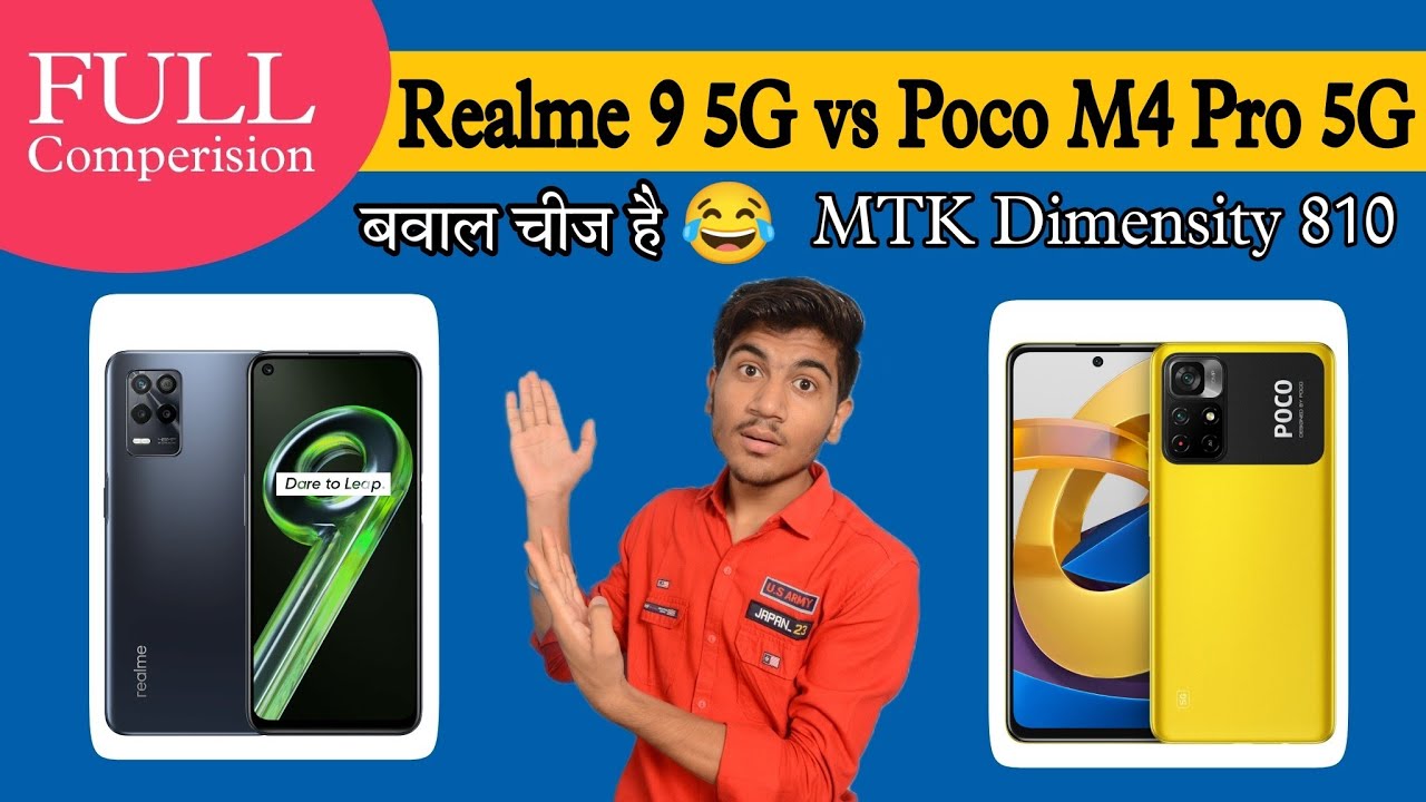 Realme 9 5G vs Poco M4 Pro 5G || MTK Dimensity 810 || Full Camera + Gaming Comparison 😂