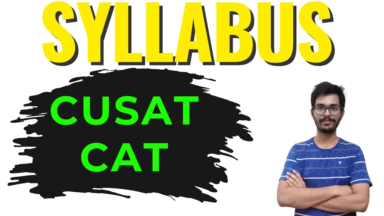 CUSAT CAT 2026 SYLLABUS