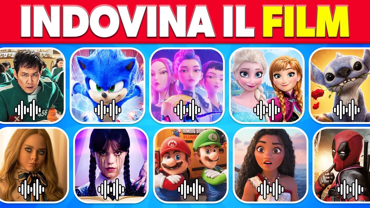 Indovina il Film dalla Canzone 🎶 KPop 😍 Stitch 💙 Minecraft 💚 Mercoled&igrave; 🖤 Netflix ❤️