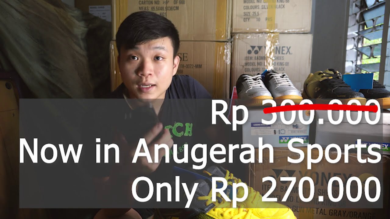 Sepatu Badminton Yonex Original HARGA 270 RIBU AJA? - Legend King 68 , Hanya di Anugerah Sports :D