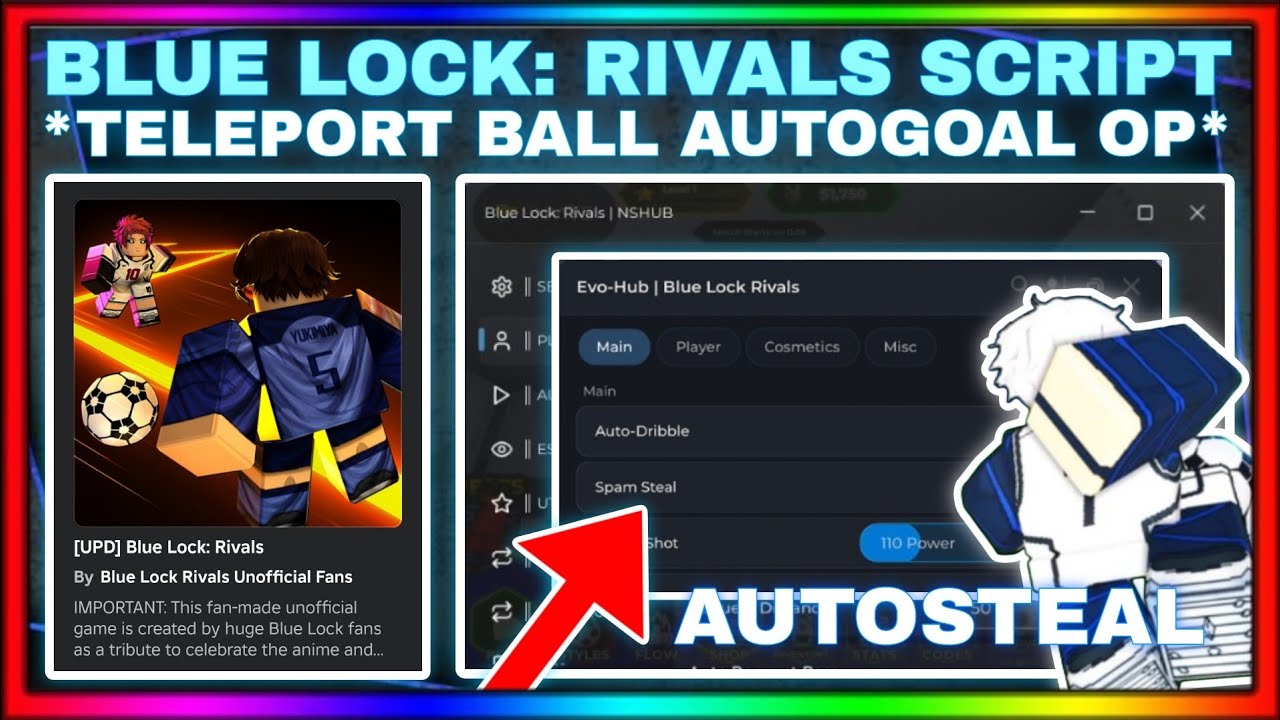 [UPD]⚽Blue Lock: Rivals Script Pastebin Infinite Stamina, TP Goal Instant, Lock Ball, AutoSteal🥅