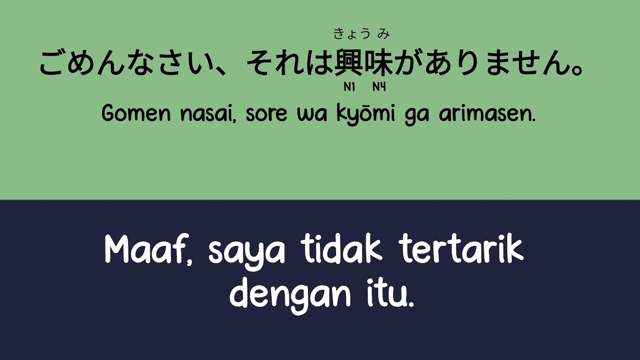 Belajar Bahasa Jepang Kalimat Sederhana Sehari-hari