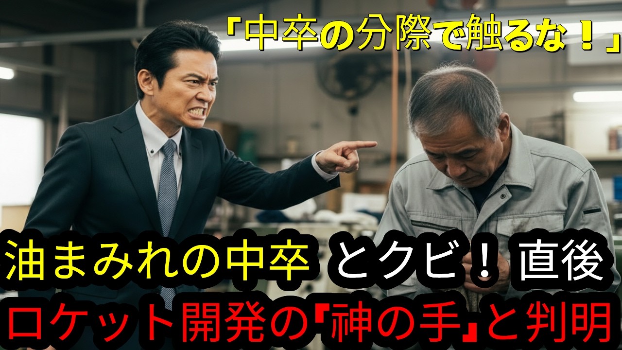 「中卒はゴミだ！」老職人をクビにした直後、大手メーカーからの取引が完全停止…。彼の”本当の正体”を知り土下座する傲慢部長の末路【感動する話】#中卒職人 #昭和ノスタルジア