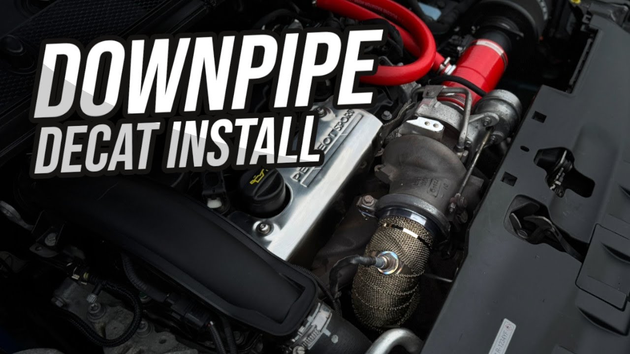 Installing a decat downpipe on my 308 GTi! *BRUTAL*
