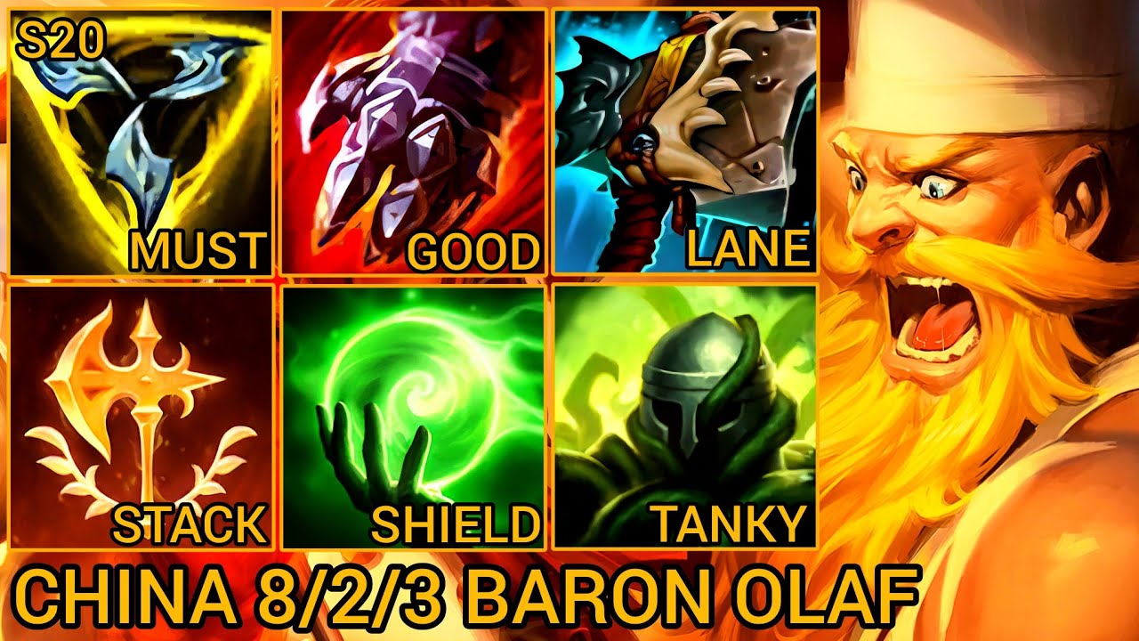 S20 OLAF Is A Nightmare To Face Against In Top Lane - China Wild Rift New Build & Runes By Tiarty