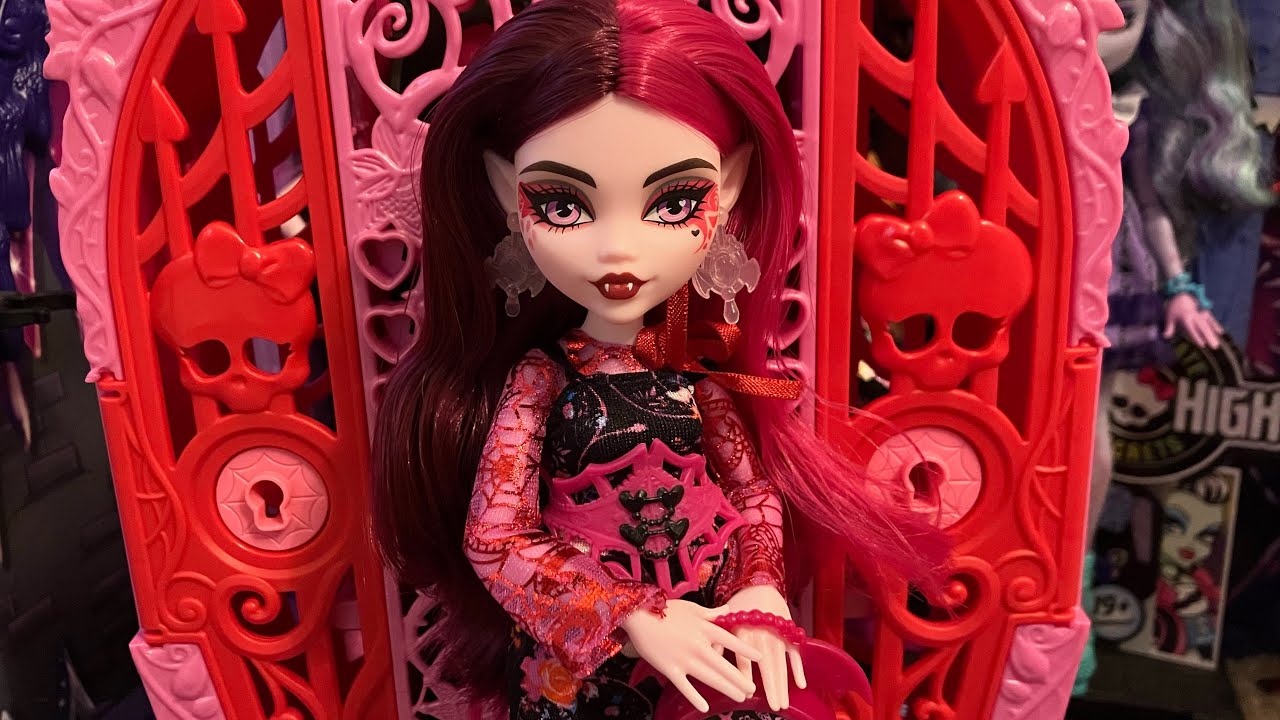 MONSTER HIGH G3 SKULLTIMATE SECRETS SERIES 5 GARDEN MYSTERIES DRACULAURA DOLL REVIEW AND UNBOXING