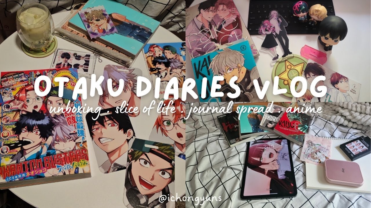 otaku diaries vlog🍵⋆｡°🍡°⋆. ࿔*:･unboxing • slice of life • journal spread • anime • and more °❀⋆.ೃ࿔*